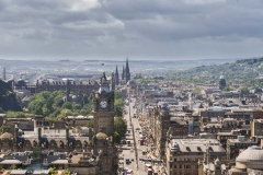 An aerial view of Princes Street