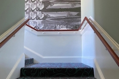 A wall mural of Edinburgh in one of our stairwells