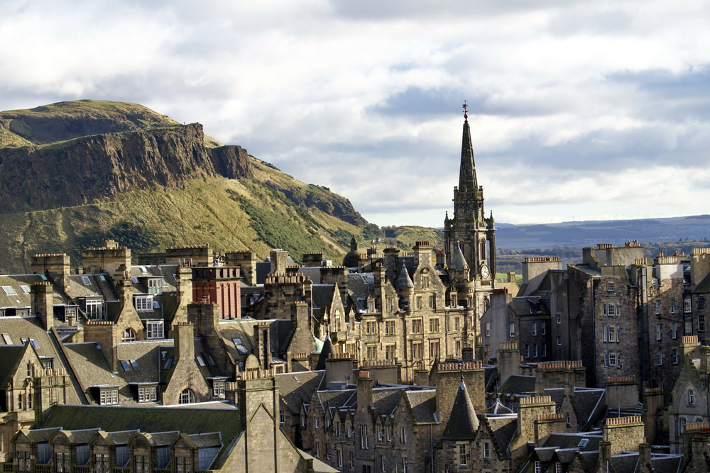 Rooftops of the buildings in Edinburgh's Old Town