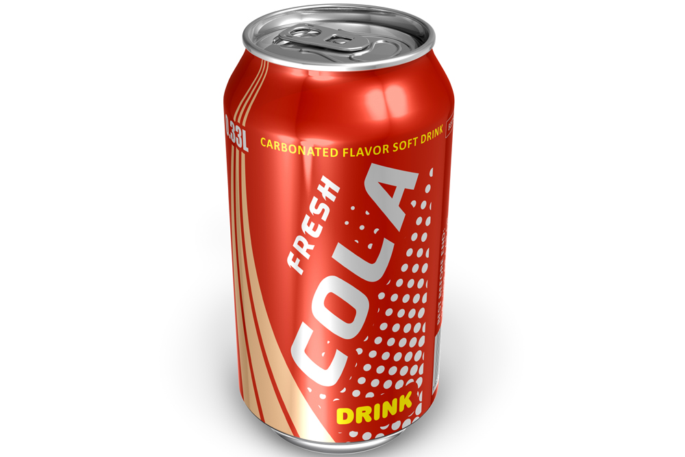 Red can of fresh cola