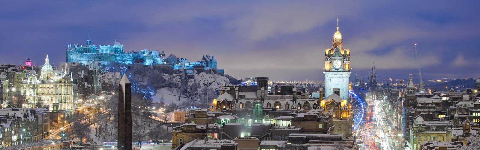 View of Edinburgh in winter from Calton Hill