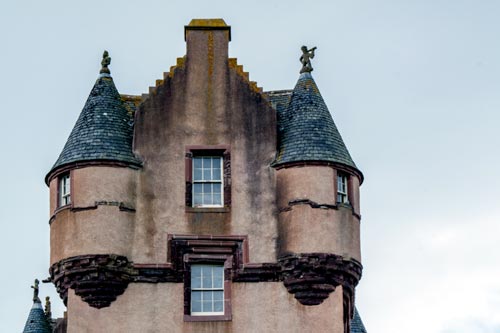 Scottish castle with turrets