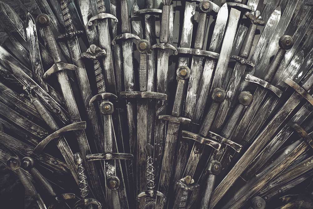 Metal swords Game of Thrones style background
