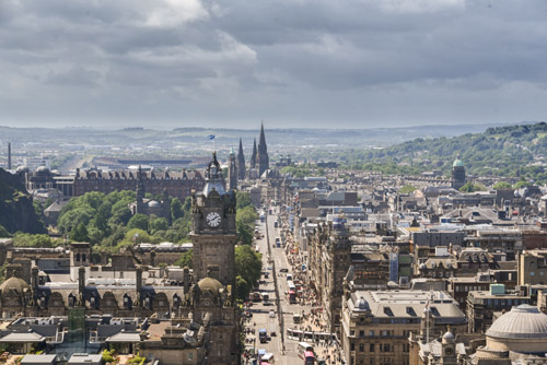View of Princes Street from Calton Hill