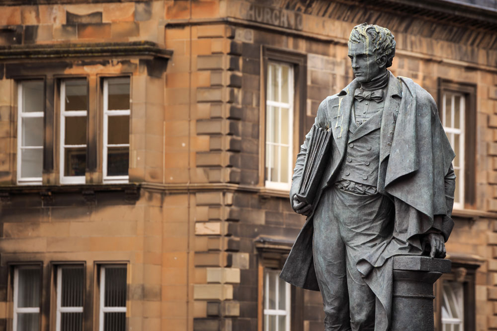 Statue of William Henry Playfair on Chambers Street Edinburgh