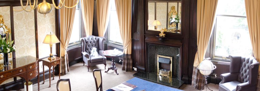 A panorama view of the Suite in Parliament House Hotel in Edinburgh