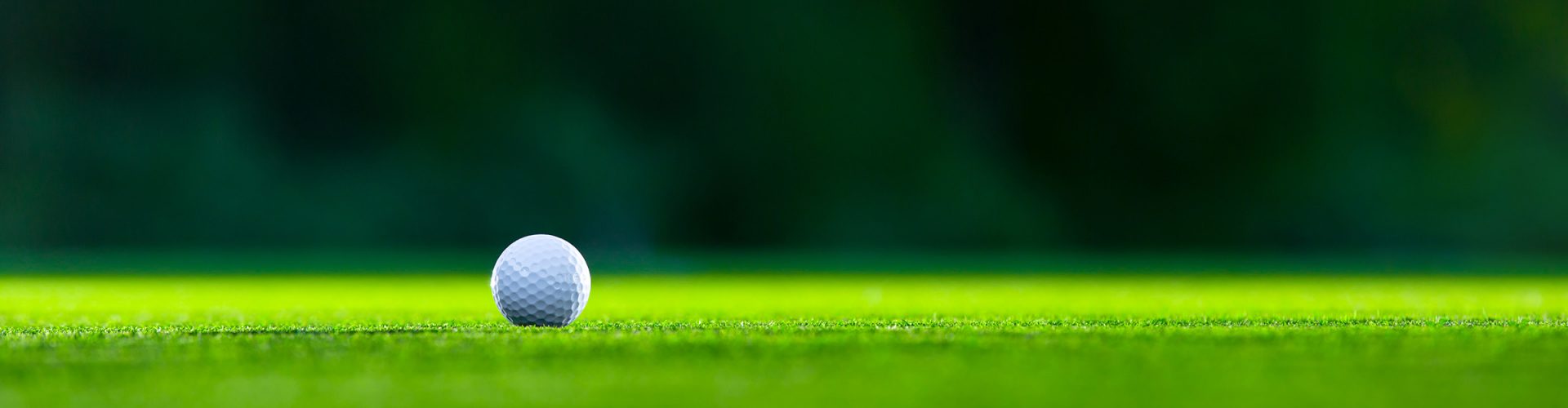 A golf ball sitting on a green