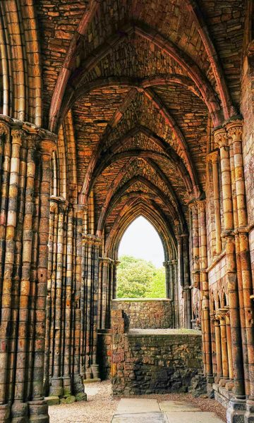 The arches in Holyrood Abbey
