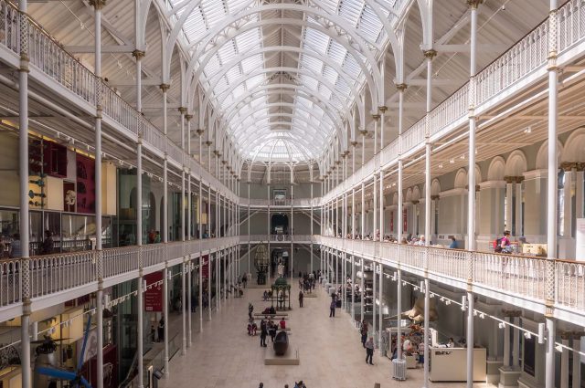 Interior of the National Museum of Scotland in Edinburgh