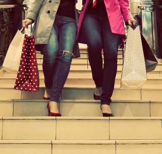 Two ladies shopping