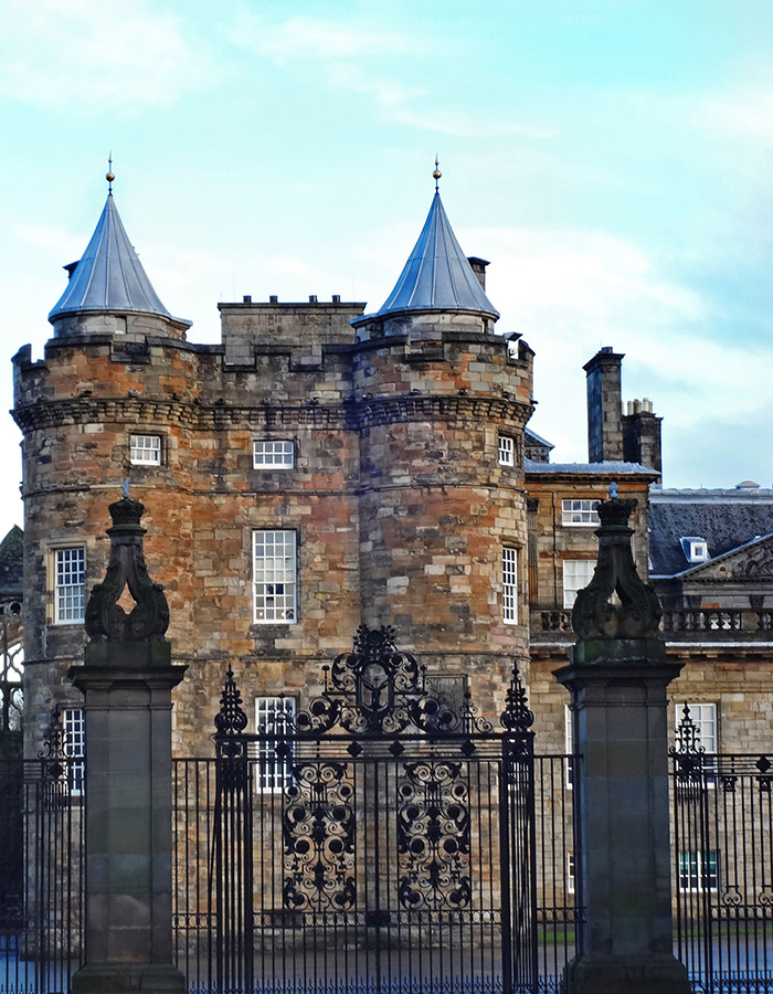 Holyrood Palace from the gates