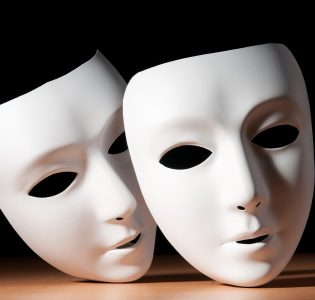 Two theatre masks