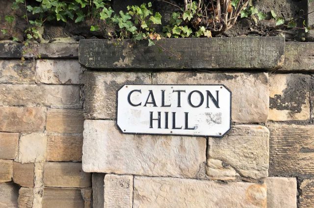 The Calton Hill street sign