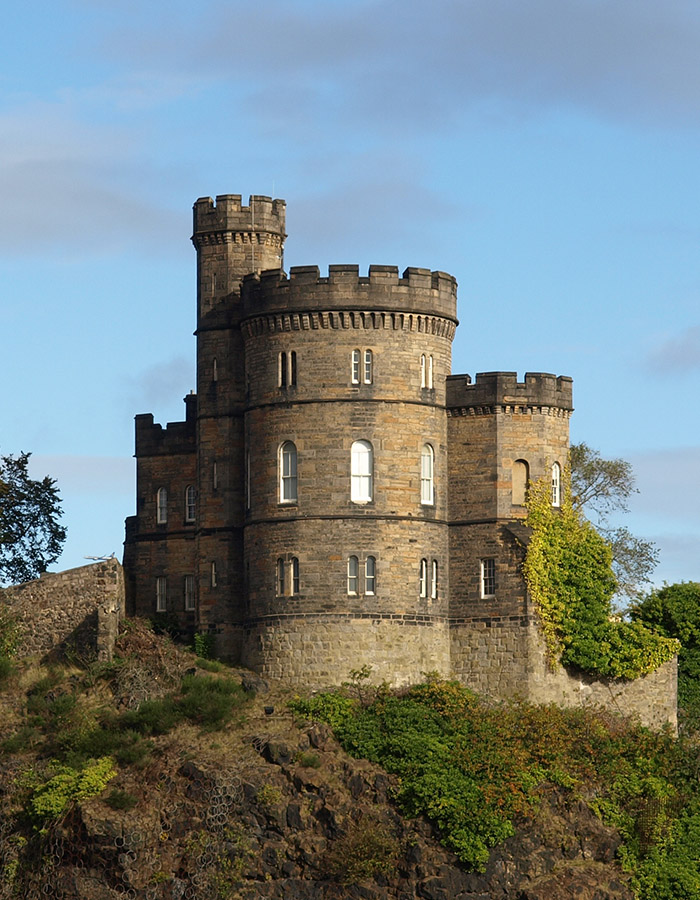 The Governors House and City Jail on Calton Hill in Edinburgh