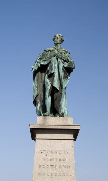 The statue of King George IV in George Street Edinburgh