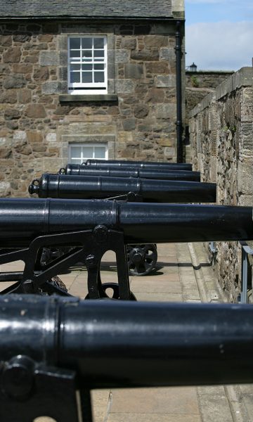 A row of canon at Stirling Caslte