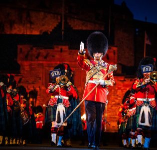The Massed Military performing at The Royal Edinburgh Military Tattoo