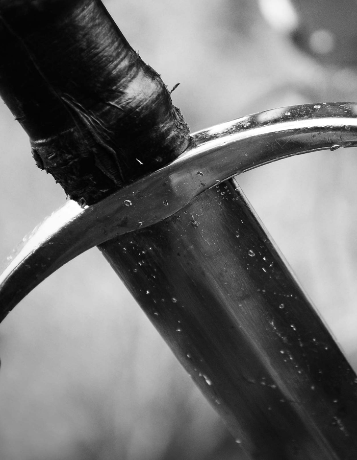 Close up of sword