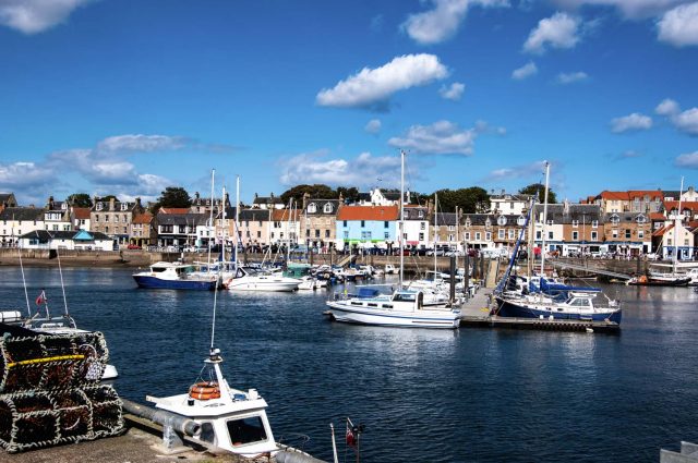 Anstruther Harbour on the Fife Coast Scotland