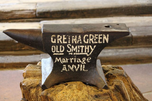 Gretna Green Old Smithy Marriage Anvil