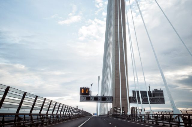 View of road from Queensferry Crossing