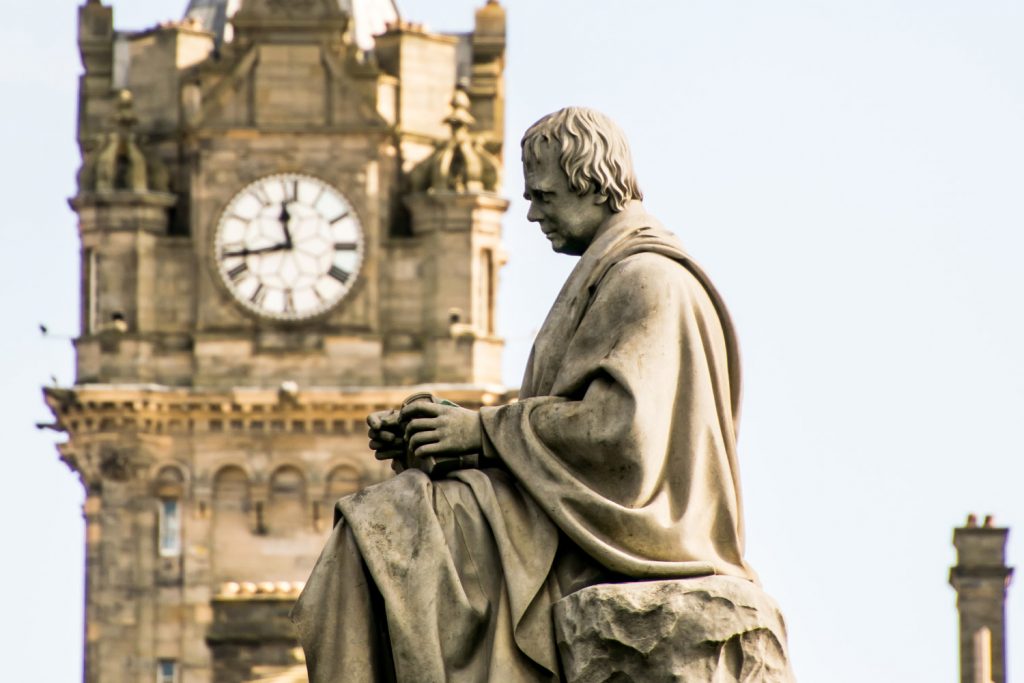 Statue of Sir Walter Scott, part of the Scott Monument