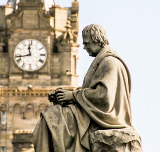 Statue of Sir Walter Scott, part of the Scott Monument
