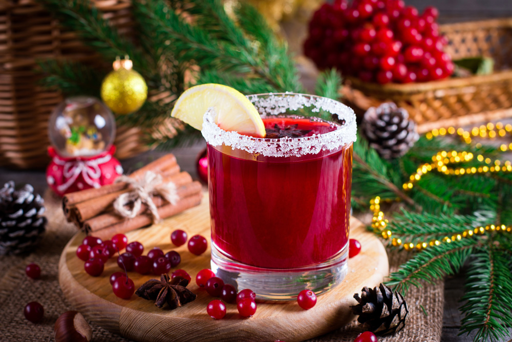 Cranberry cocktails for Christmas