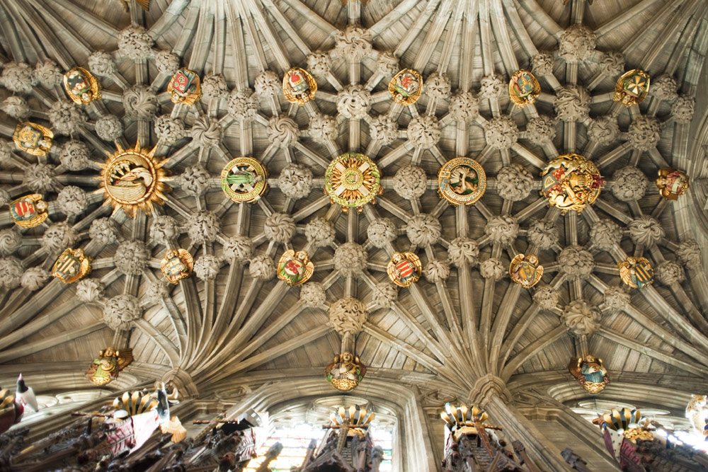 Stunning ceiling detail on the Thistle Chapel in St Giles' Cathedral Edinburgh