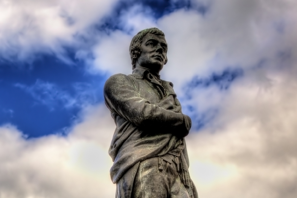 Statue of Robert Burns in Edinburgh