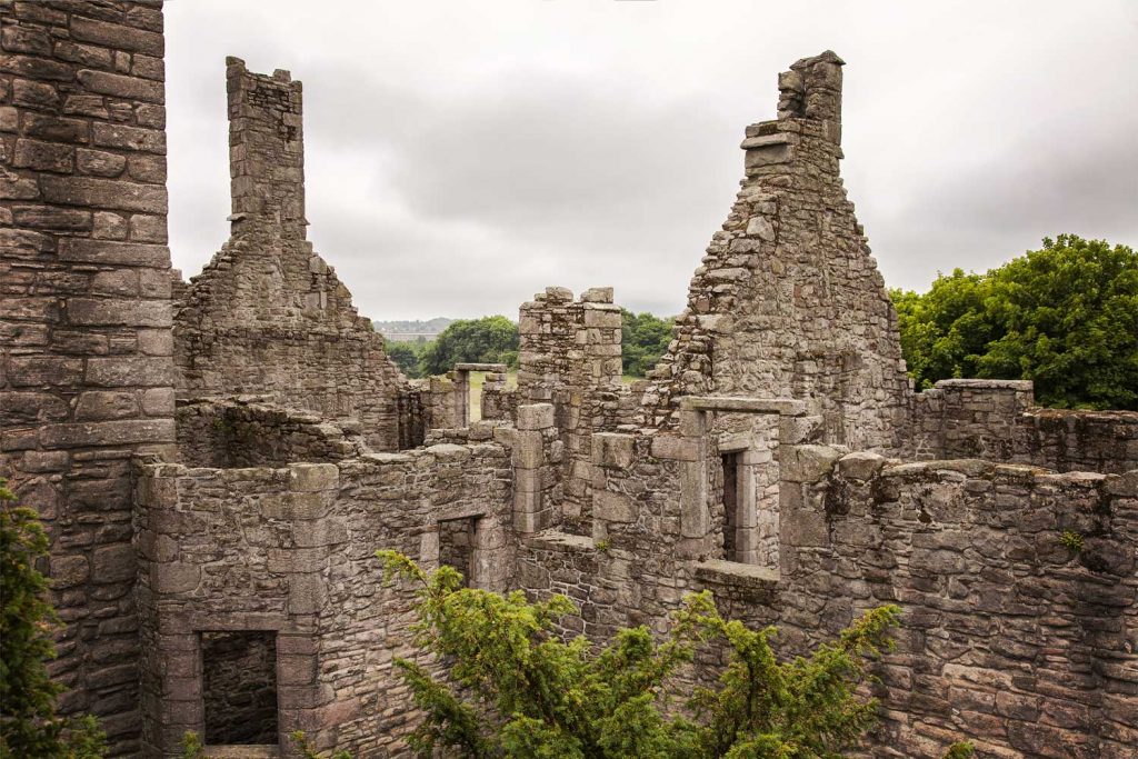 The ruins of Craigmillar Castle on the outskirts of Edinburgh