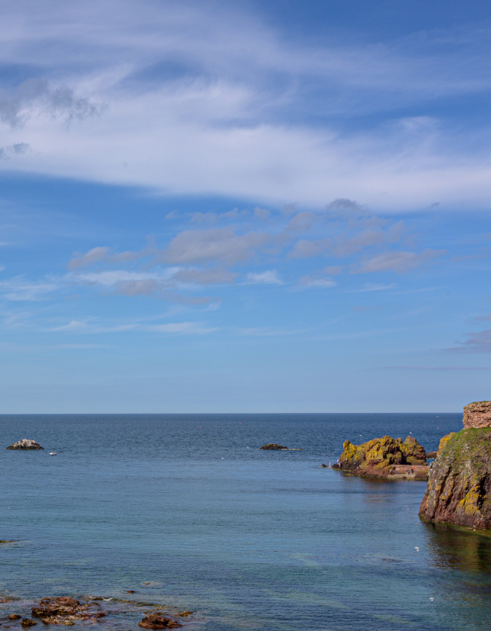 View from Dunbar in East Lothian