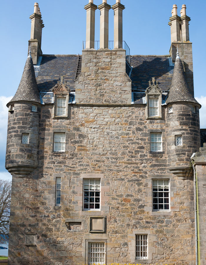 Exterior detail from Lauriston Castle near Edinburgh