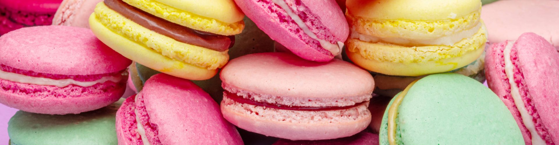 Colourful selection of macaroons