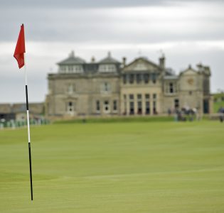 Flag on the Old Course in St Andrews