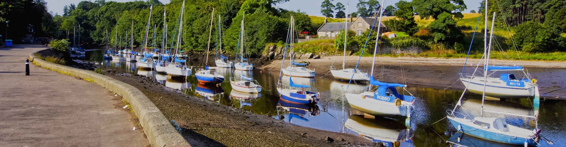 Boats in Cramond Harbour