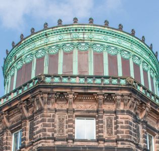 Copper covered dome at the Royal Observatory Edinburgh