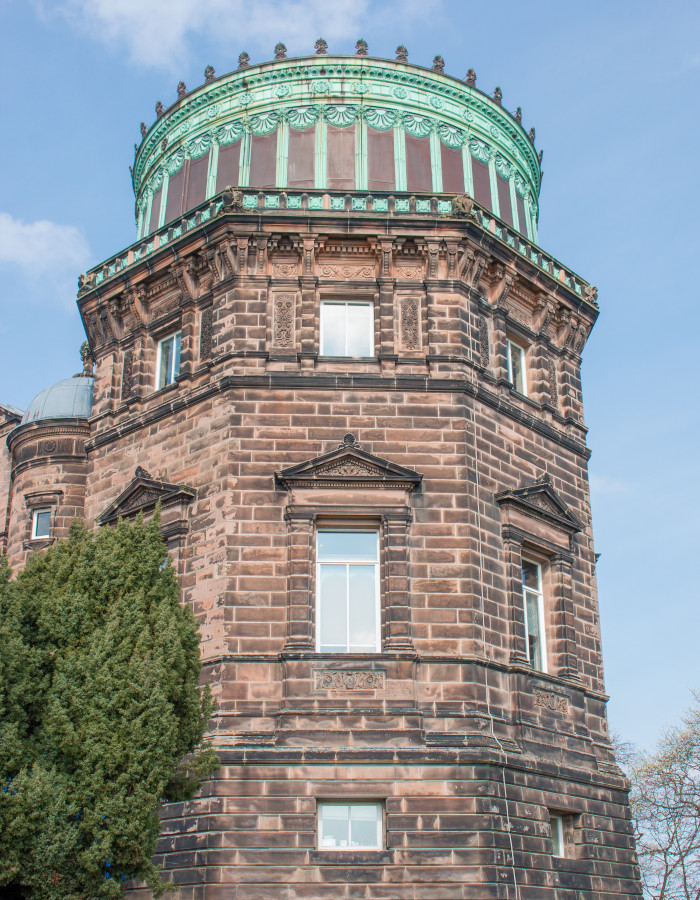 Copper covered dome at the Royal Observatory Edinburgh
