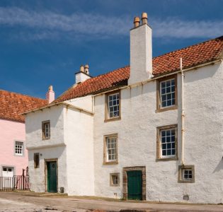 Traditional painted houses in Fife village of Pittenweem