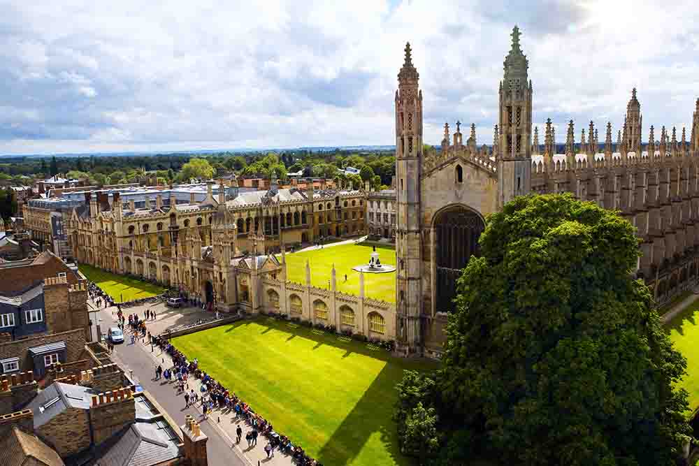Cambridge University from the air.